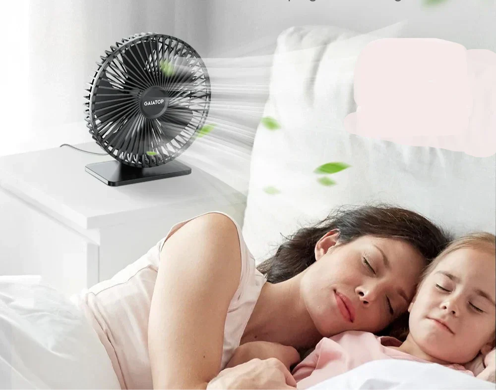 Luna Breeze USB Bordventilator Ultra Stille 4 Hastigheder Hjemmekontor | Lersk