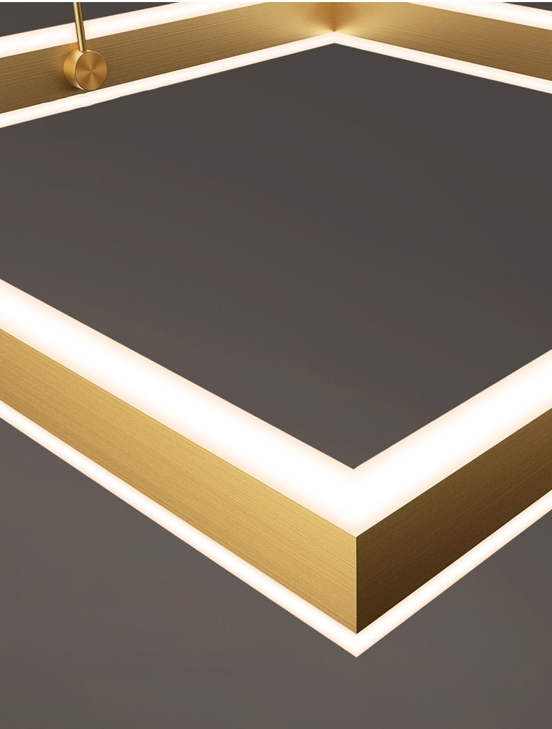 AstraLuxe Modern Square LED Chandelier for Living Room | Lersk