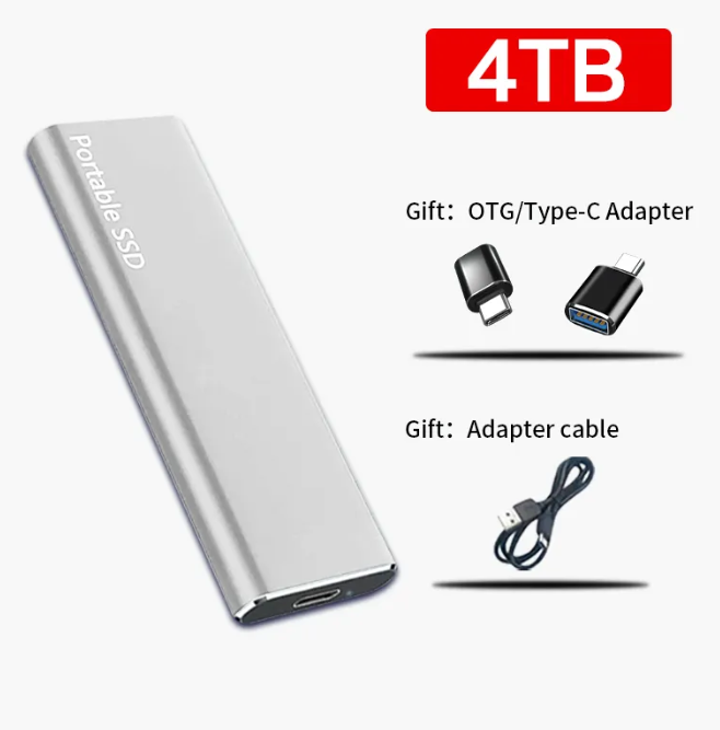 Přenosný externí pevný disk USB-C 4TB pro PC a Mac | Lersk
