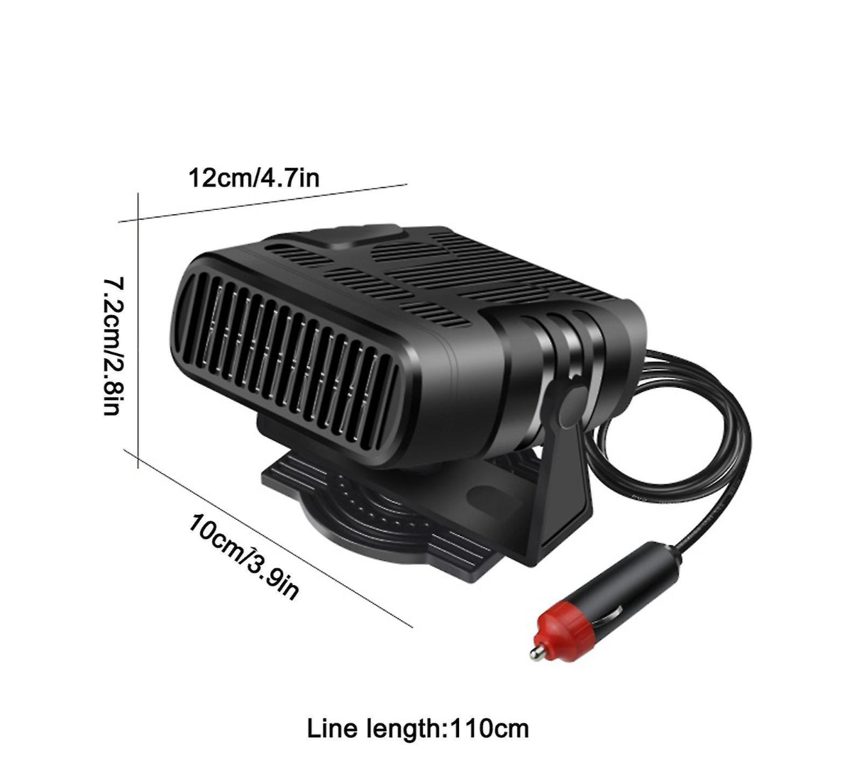 Riscaldatore Auto Sbrinatore Portatile 12V 120W Riscaldamento Rapido 360 Gradi per Autisti | Lersk
