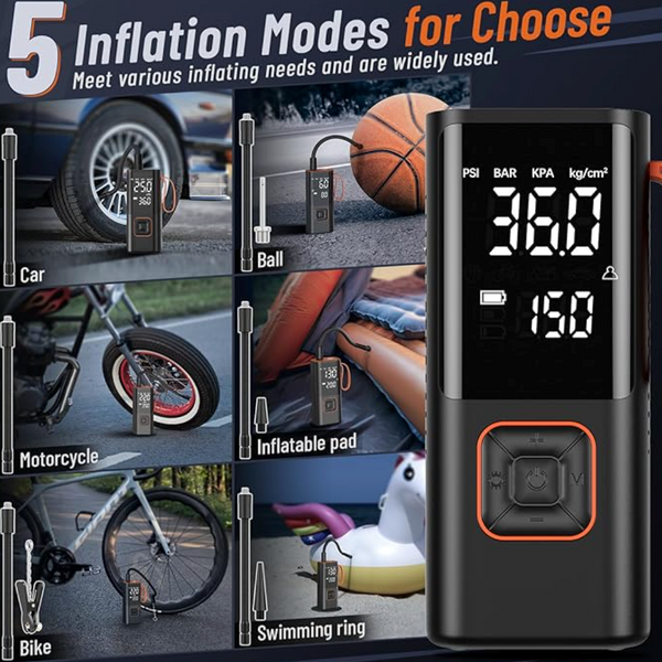 PulseAir Mini Cordless Inflator for Car, Bike, Ball | Lersk