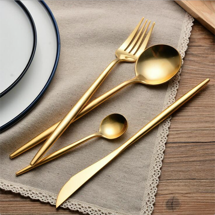 LyraGoldware | Set di posate 24 pezzi in acciaio inox 18/10 | Lersk