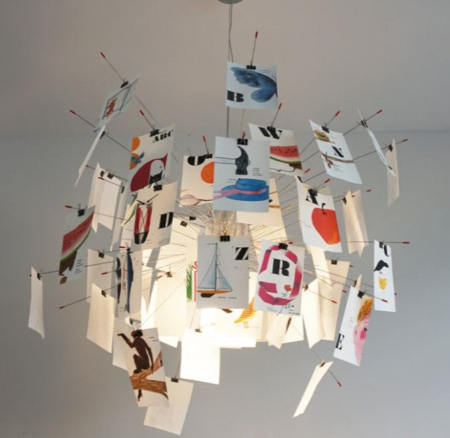 LumaCraft DIY Chandelier Personalizable Lighting Fixture | Ingo Maurer Zettel | Lersk