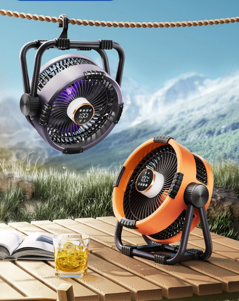 Riley 6v1 Dobíjecí kempingový ventilátor s LED světlem a dálkovým ovládáním pro kempování | Lersk