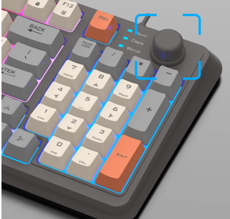 Clavier RGB NexisKey 94 touches avec molette de volume pour PC/ordinateur portable | Lersk