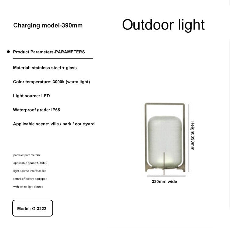 Lumières de terrasse Luma en acier inoxydable et verre étanches | Lersk