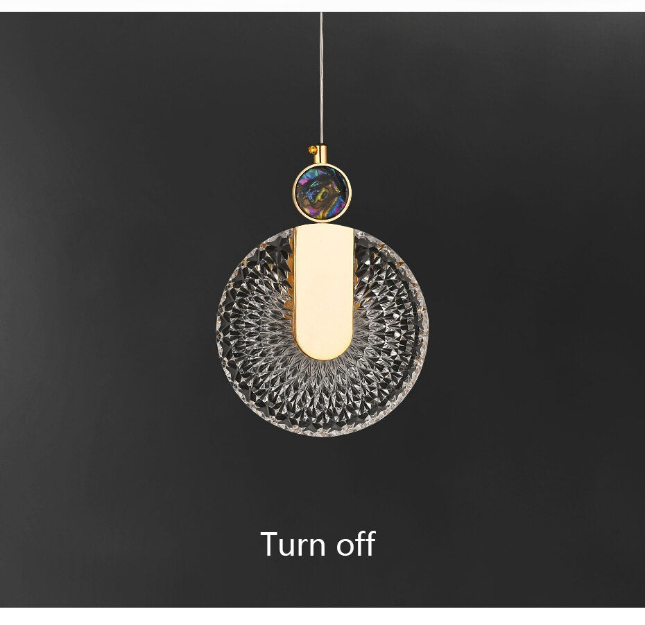 Aurelia Gold LED Krystal Rund Pendelophæng | Lersk