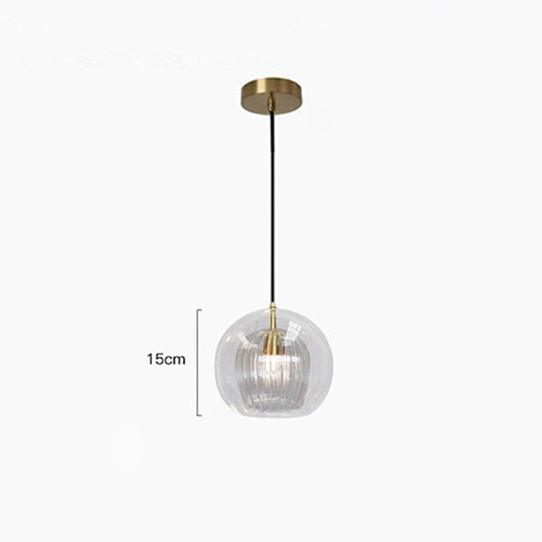 Lampade a sospensione in vetro Nyra Nordic - Fiore artistico a doppio strato