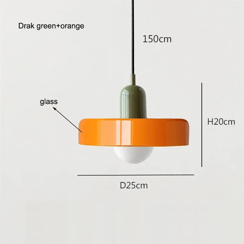 Nordic Retro Glass Chandelier Adjustable Height Dining Room | Lersk