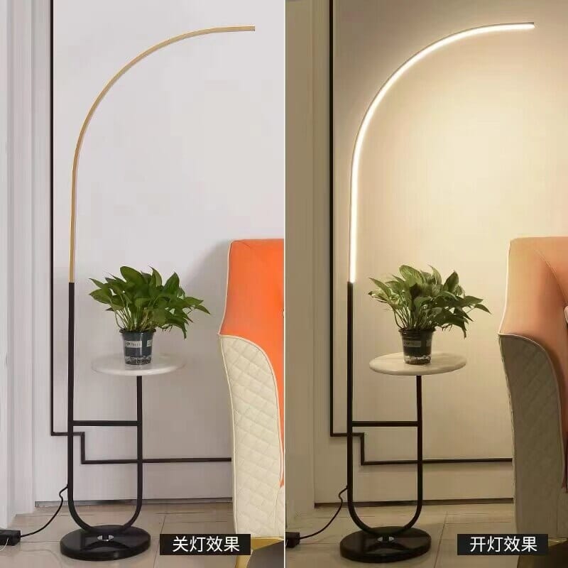 Brinley | Stojací lampa s mramorovým podnosem | Lersk