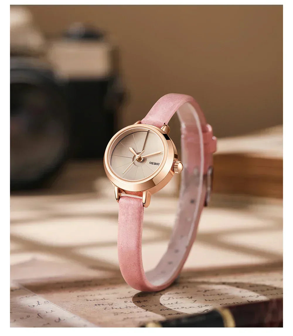 Vintage Mini Leather Timepiece for Women | Lersk