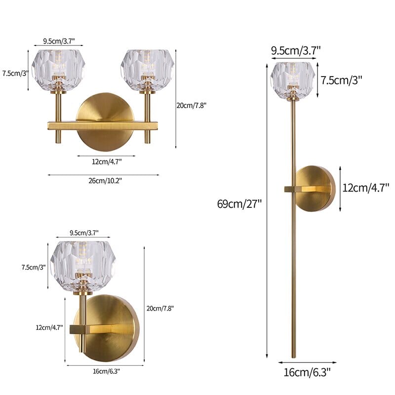 Lareine Crystal Wall Sconces | Lersk