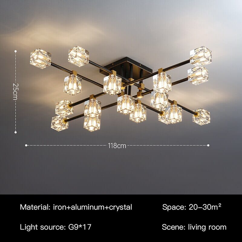 Cube Chandelier in Black | Lersk