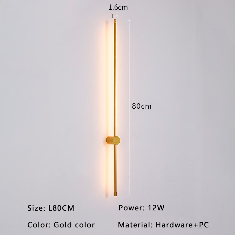 Luminex Neo Applique de Parede em Dourado Moderno e Preto LED | Lersk
