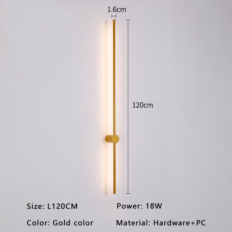 Luminex Neo Applique de Parede em Dourado Moderno e Preto LED | Lersk