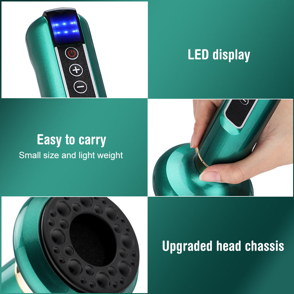 NovaFlow 3-i-1 kopmassageapparat med sugefunktion og Gua Sha | Lersk