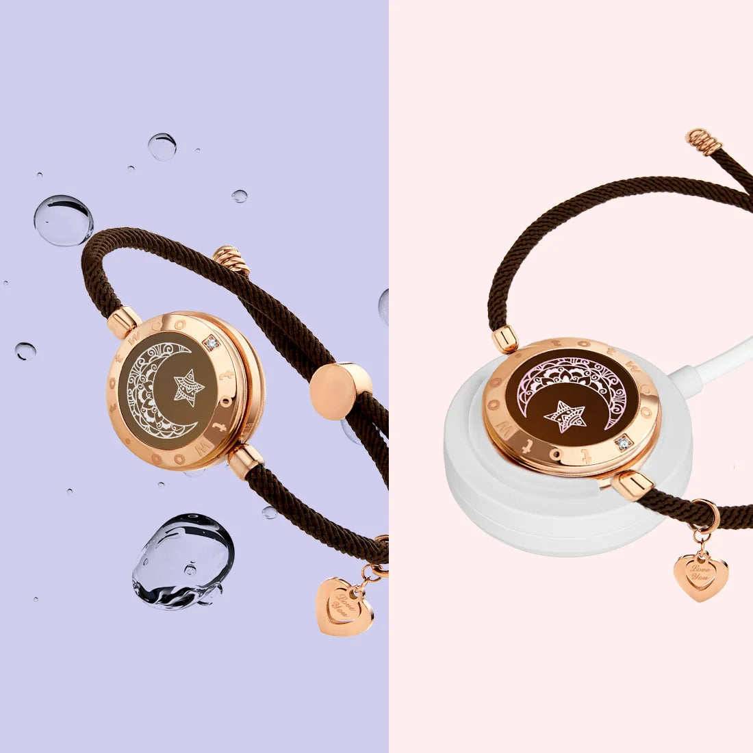 Braccialetti AuroraBond Duo per Amanti a Distanza, Si Illuminano e Vibrano | Lersk
