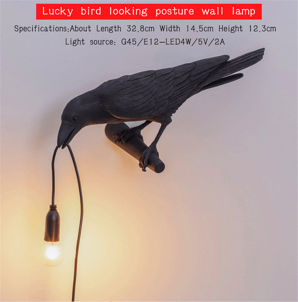 Lampada da parete FeatherGlow a forma di uccello con luce LED calda per decorazione ambientale | Lersk