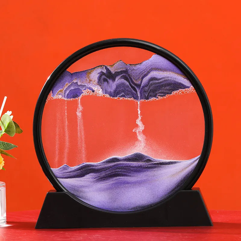 AureaFlow Glas-Stundenglas mit kinetischer 3D-Sandbewegung | Lersk
