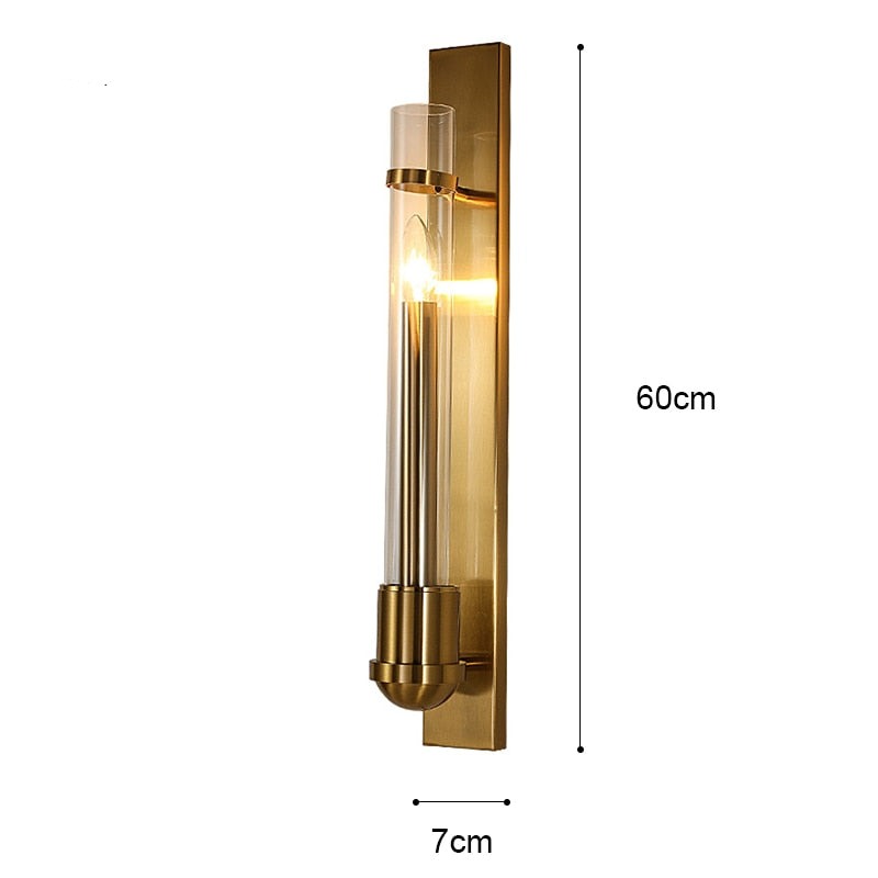 Aurelia Moderne LED Gold Wandlampe für Wohnzimmer | Lersk