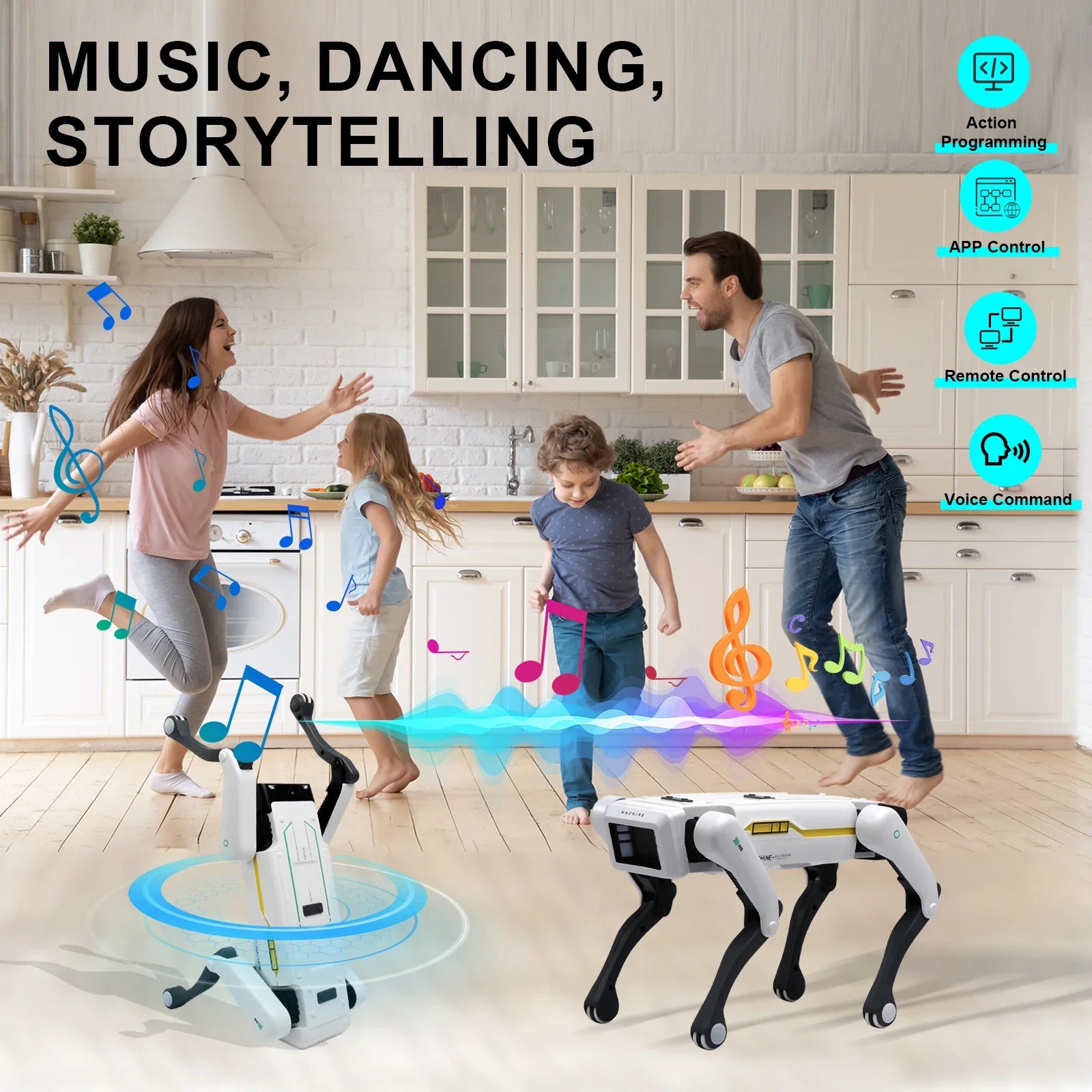 Perro Robot Programable con IA Inteligente – Control de Voz Interactivo y Remoto | Lersk