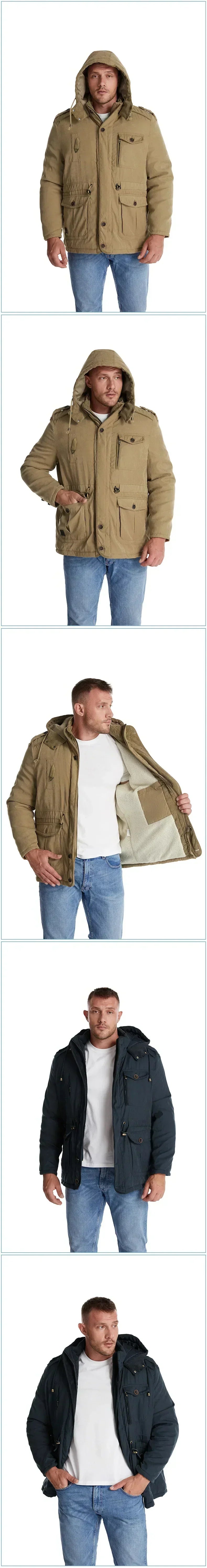 Mens Parka Jacket With Hood Windproof Waterproof Insulated | Lersk
