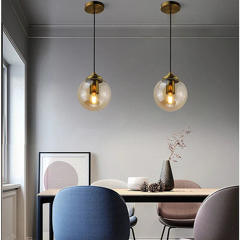 Nordische Glas-Pendelleuchte LED für Wohnzimmer und Esszimmer | Lersk