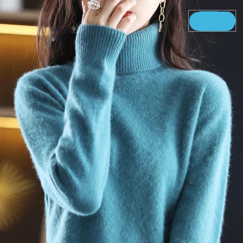 Maglione Nyorelle in 100% cashmere con collo alto per autunno e inverno | Lersk