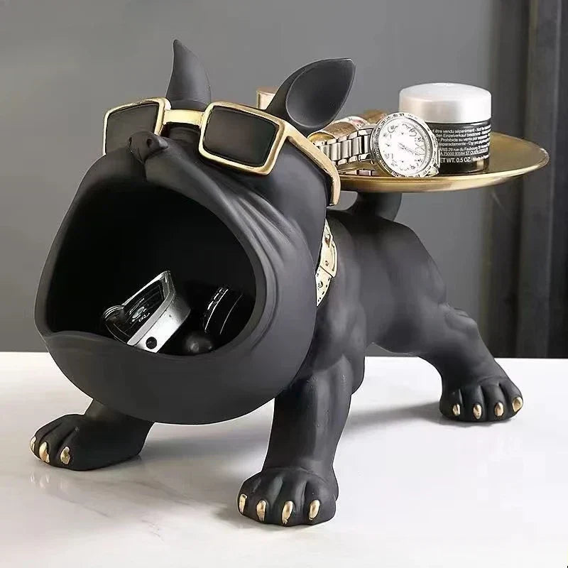 Scatola Portaoggetti Bulldog Choice Figurina Affascinante in Resina per Amanti dei Cani Decorazione per la Casa | Lersk