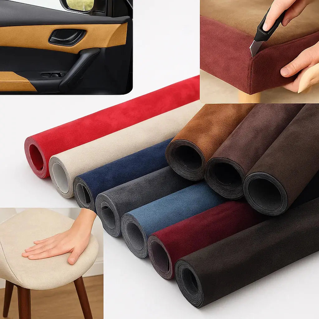 Self-Adhesive Microfiber Suede Fabric For Vehicles And Furnishings Soft And Water-Resistant For Headliners And Panels | Lersk