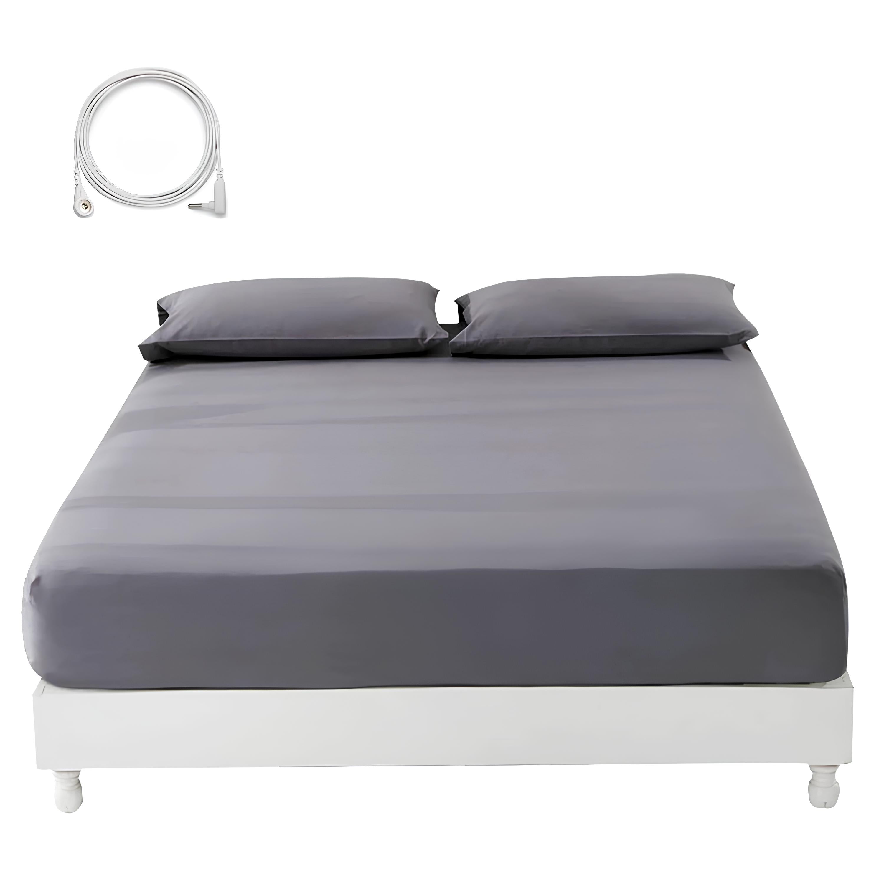 SolaGround Silver Grounding Fitted Sheet with Earth Cable | Lersk