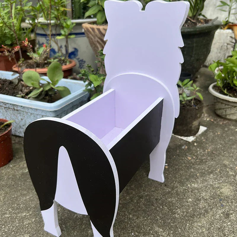 Hund Plantebeholder Blomsterpotte PoteFantastisk Forskellige Racer Havepynt Til Indendørs og Udendørs Brug | Lersk