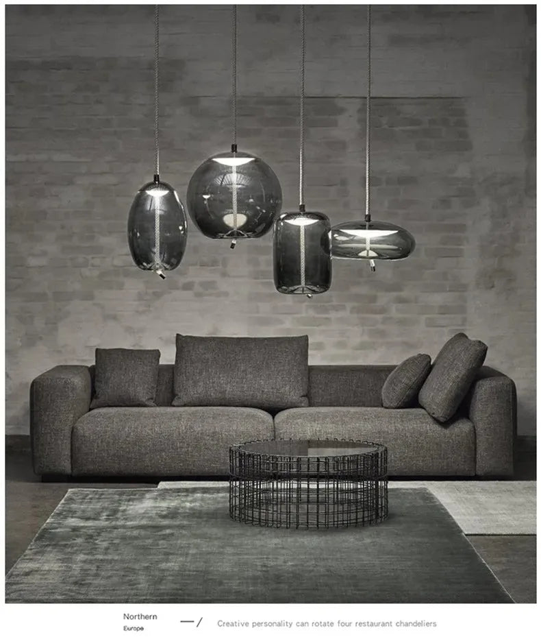 Lampada a sospensione Aurum Glass Design moderna | Lersk