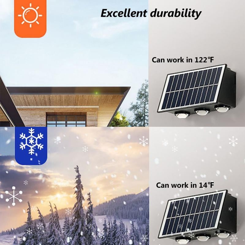 Solar Powered Outdoor Wall Light With Up And Down LED Waterproof For Garden | Lersk