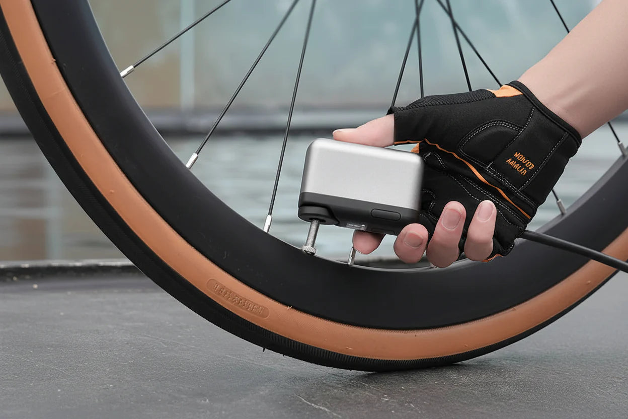 Mini Portable Electric Bike Pump with Digital Screen 120PSI and Fast Charging for Road Tires | Lersk