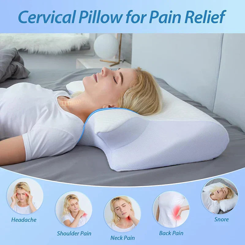 SomniEase Ergonomic 2-in-1 Memory Foam Cervical Pillow | Lersk