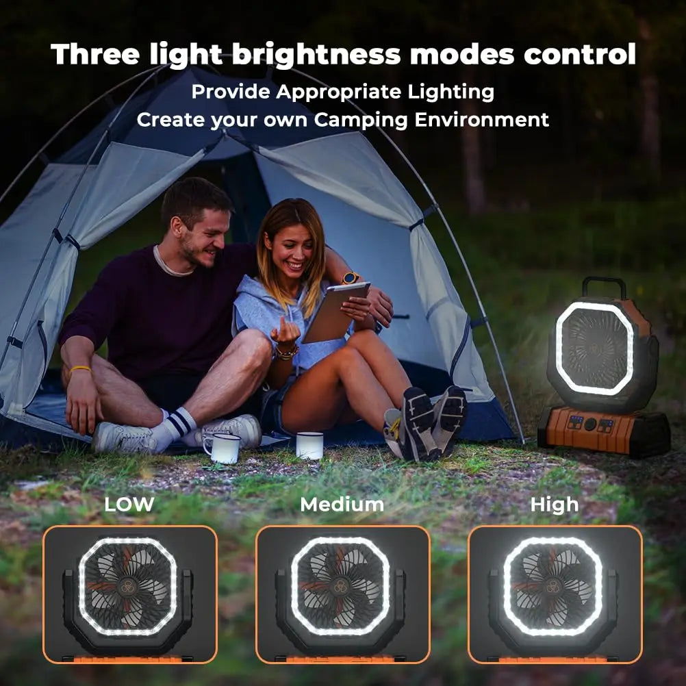 TrailBreeze 20000mAh Camp Fan With LED Light Powerbank | Lersk