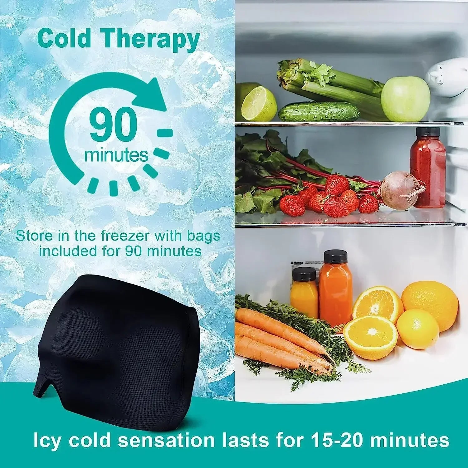 Bandeau Tête Thérapie Froid Infusé au Gel pour Soulagement de la Migraine | Lersk
