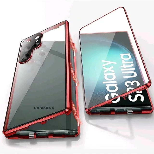 Kovové pouzdro z hliníkové slitiny 360 se bezpečným zavíráním pro Samsung Galaxy S24-S23 série | Lersk