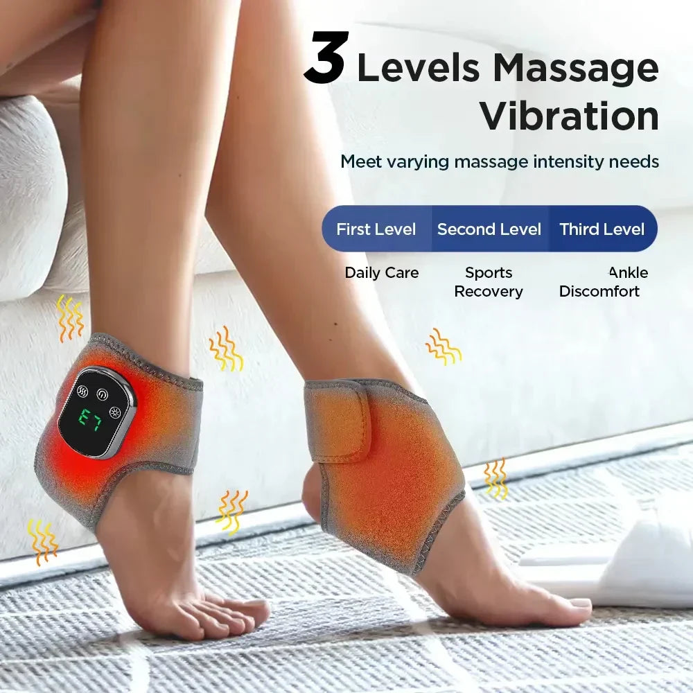 Infrared Hot Compress Ankle Massager With Five Heating Speeds And Three Vibration Modes For Custom Relaxation | Lersk