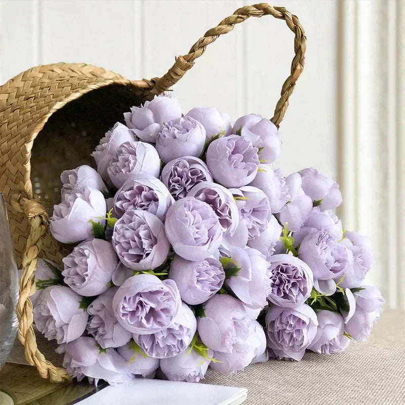 Bouquet Lyra Silk Peony com 27 Flores Realistas em Tons Românticos | Lersk