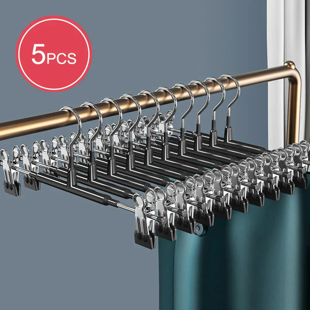 Closyra Stainless Steel Hanger With Clips, Adjustable For Skirts, Pants And Underwear, Space Saving And Seamless | Lersk