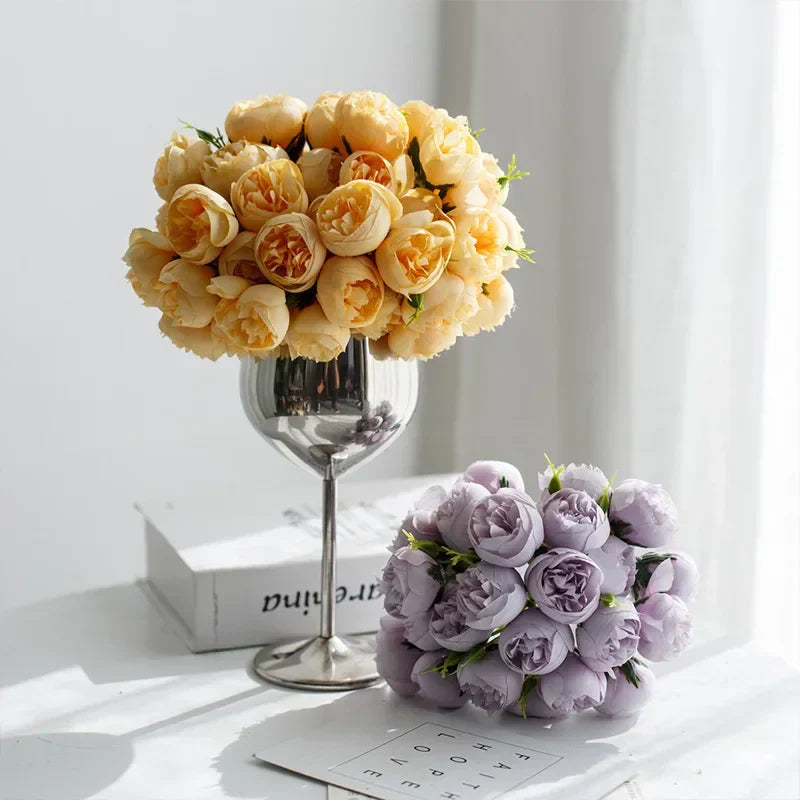 Bouquet Lyra Silk Peony com 27 Flores Realistas em Tons Românticos | Lersk