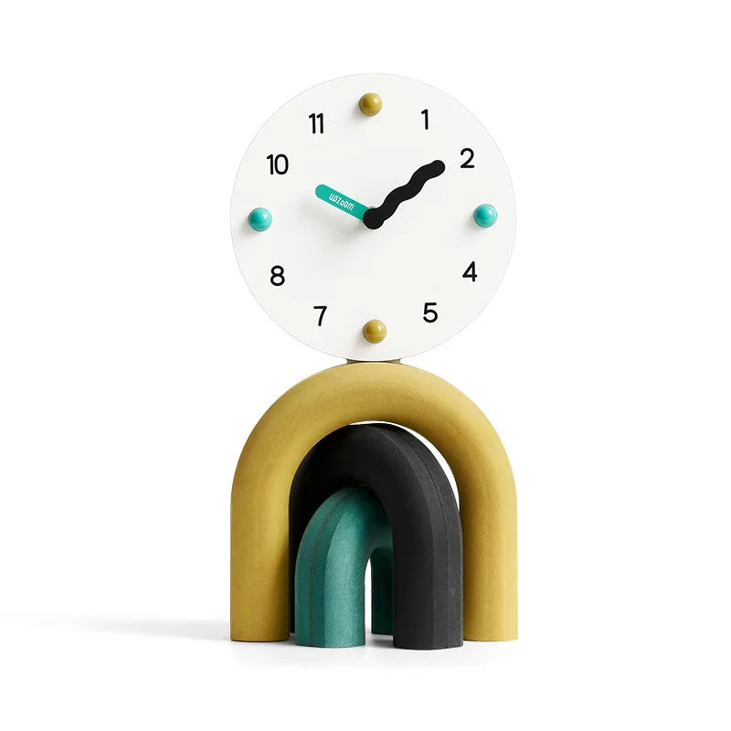 LumenArc Nordic Arch Desk Clock Two Finishes Sleek Design | Lersk