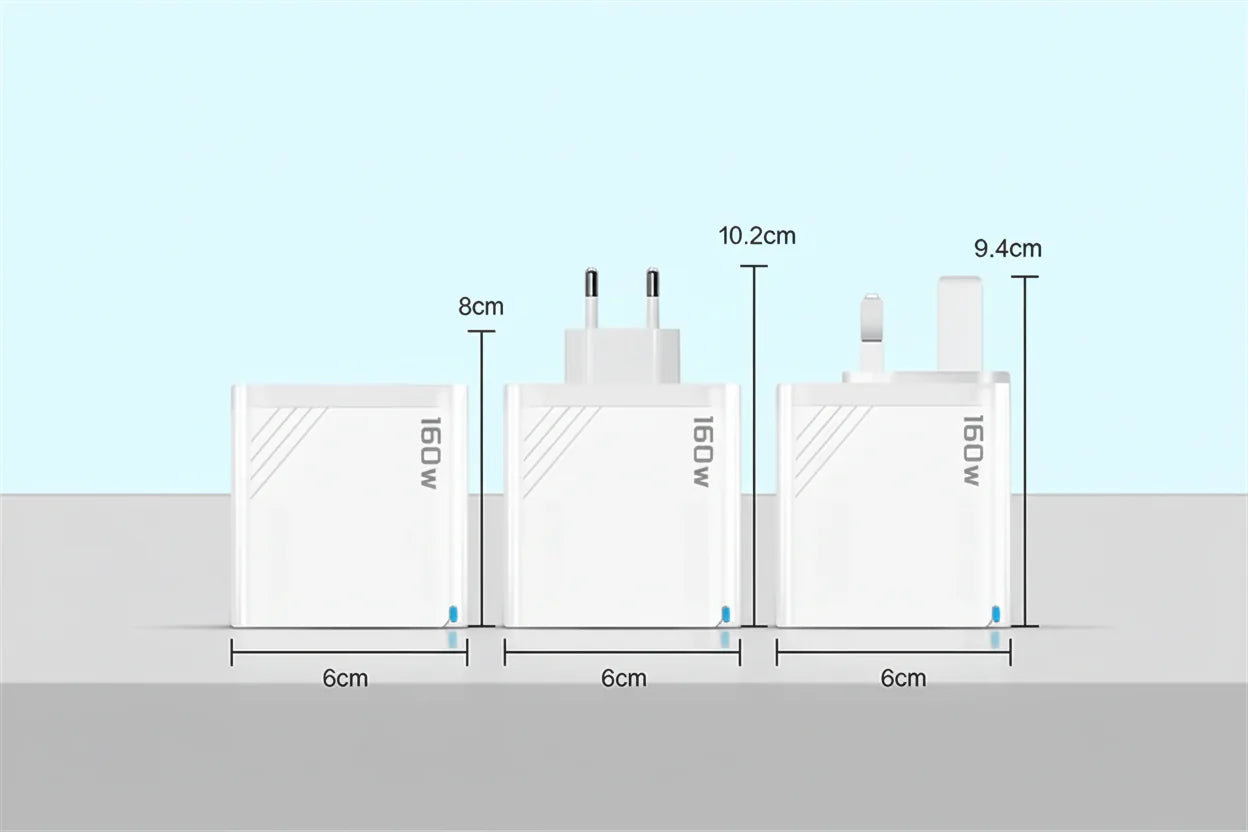 160W Multiport Hurtig Opladnings Vægadapter USB C Strømstation | Lersk