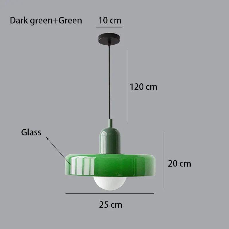 Nordic Retro Glass Chandelier Adjustable Height Dining Room | Lersk