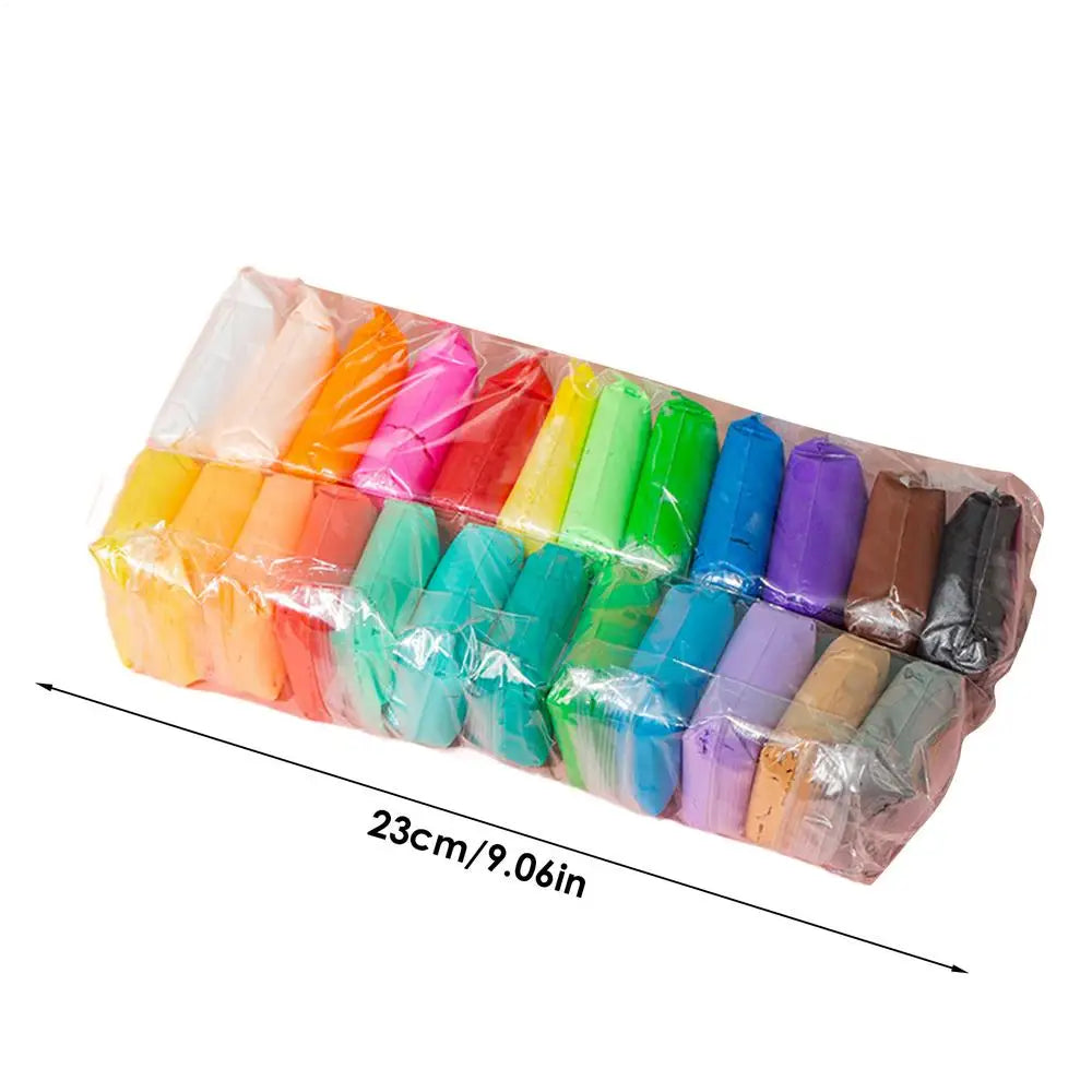 Air Dry Modeling Clay Set for Kids with Hand Tools – 12, 24 or 36 Colors for Creative Play | Lersk