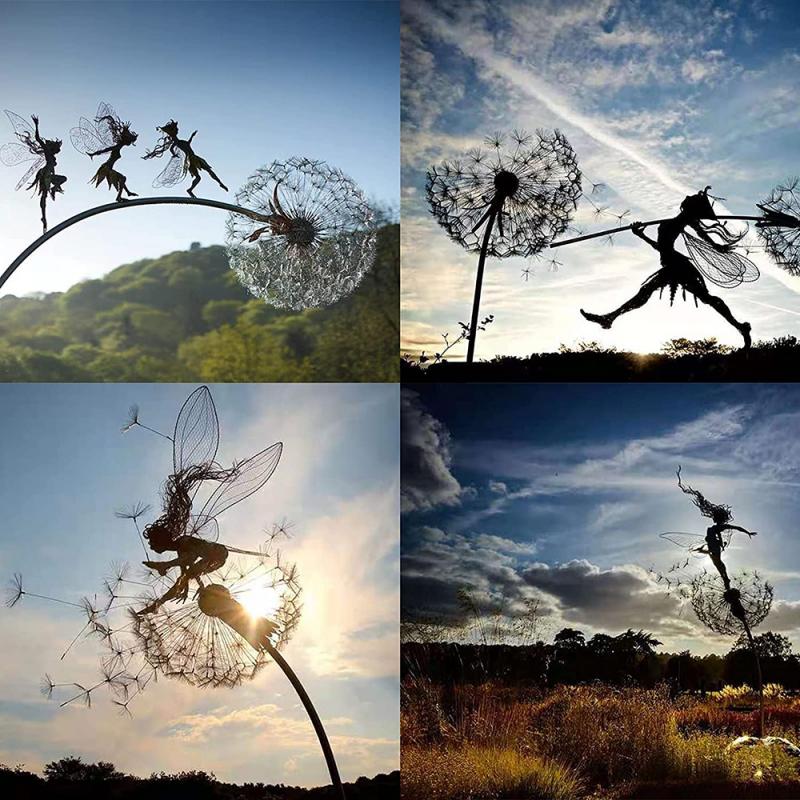 Escultura Jardim de Fadas e Decoração Externa Detalhada em Metal para o Seu Jardim e Espaços Externos | Lersk