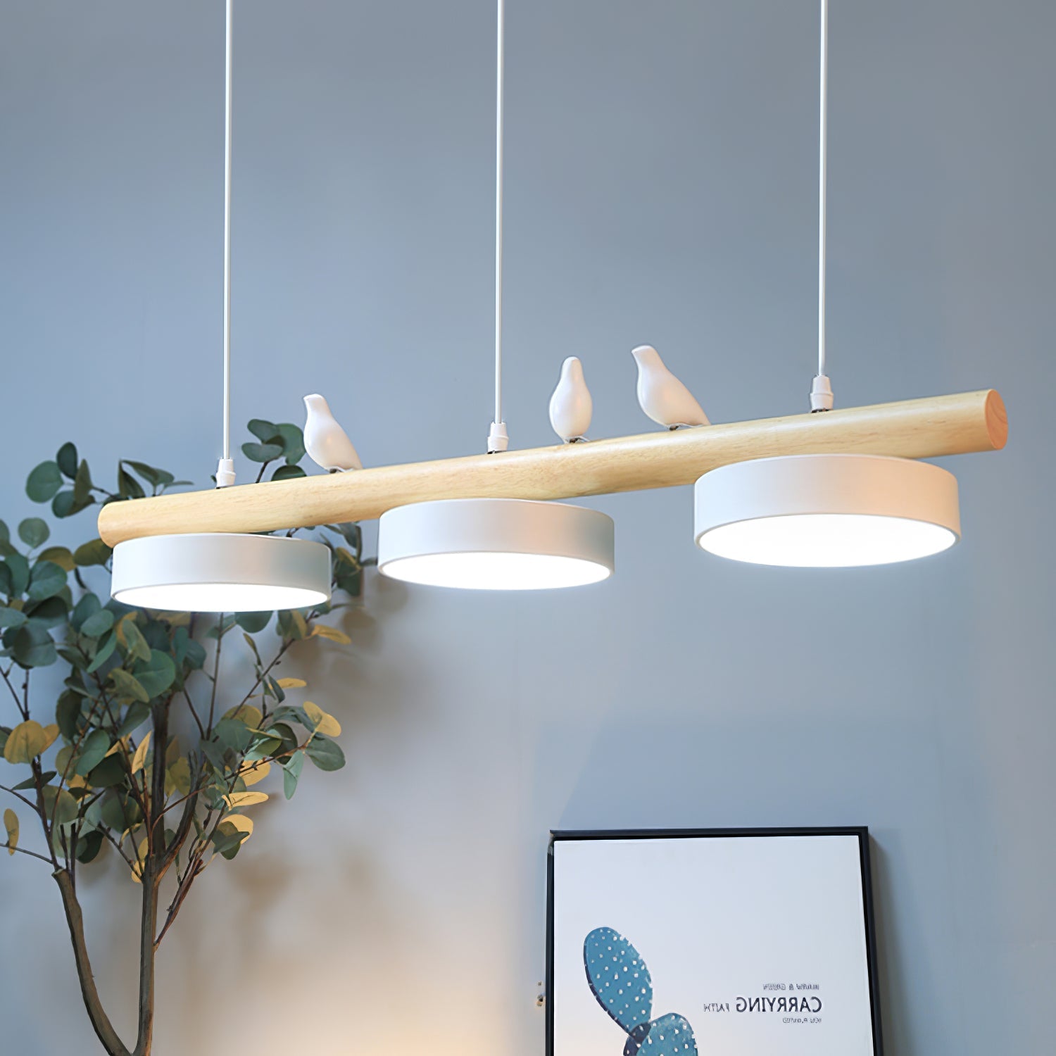 LyraNest Ptačí závěsná lampa Přírodou inspirovaná lampa do domácnosti | Lersk