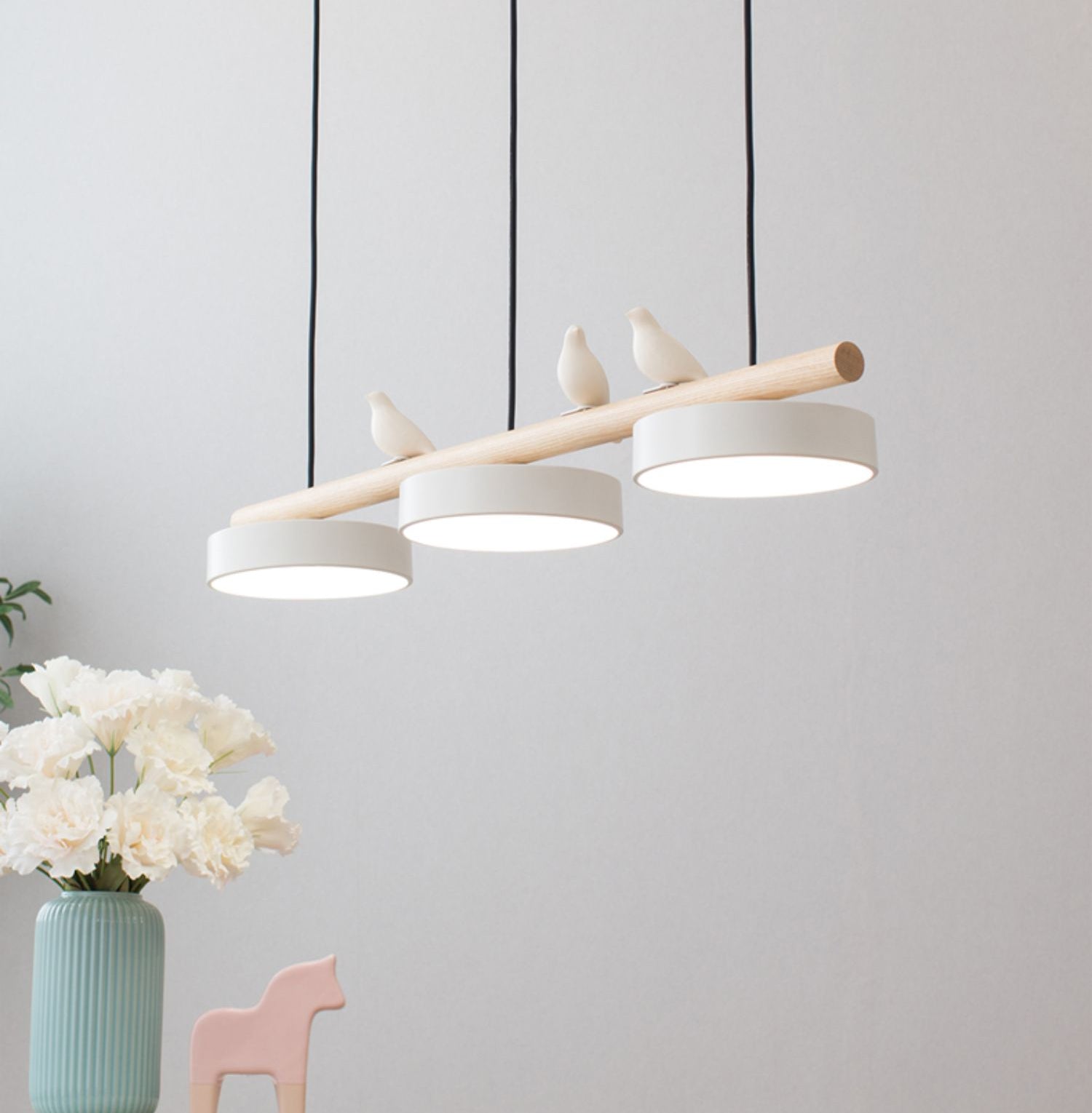 LyraNest Ptačí závěsná lampa Přírodou inspirovaná lampa do domácnosti | Lersk